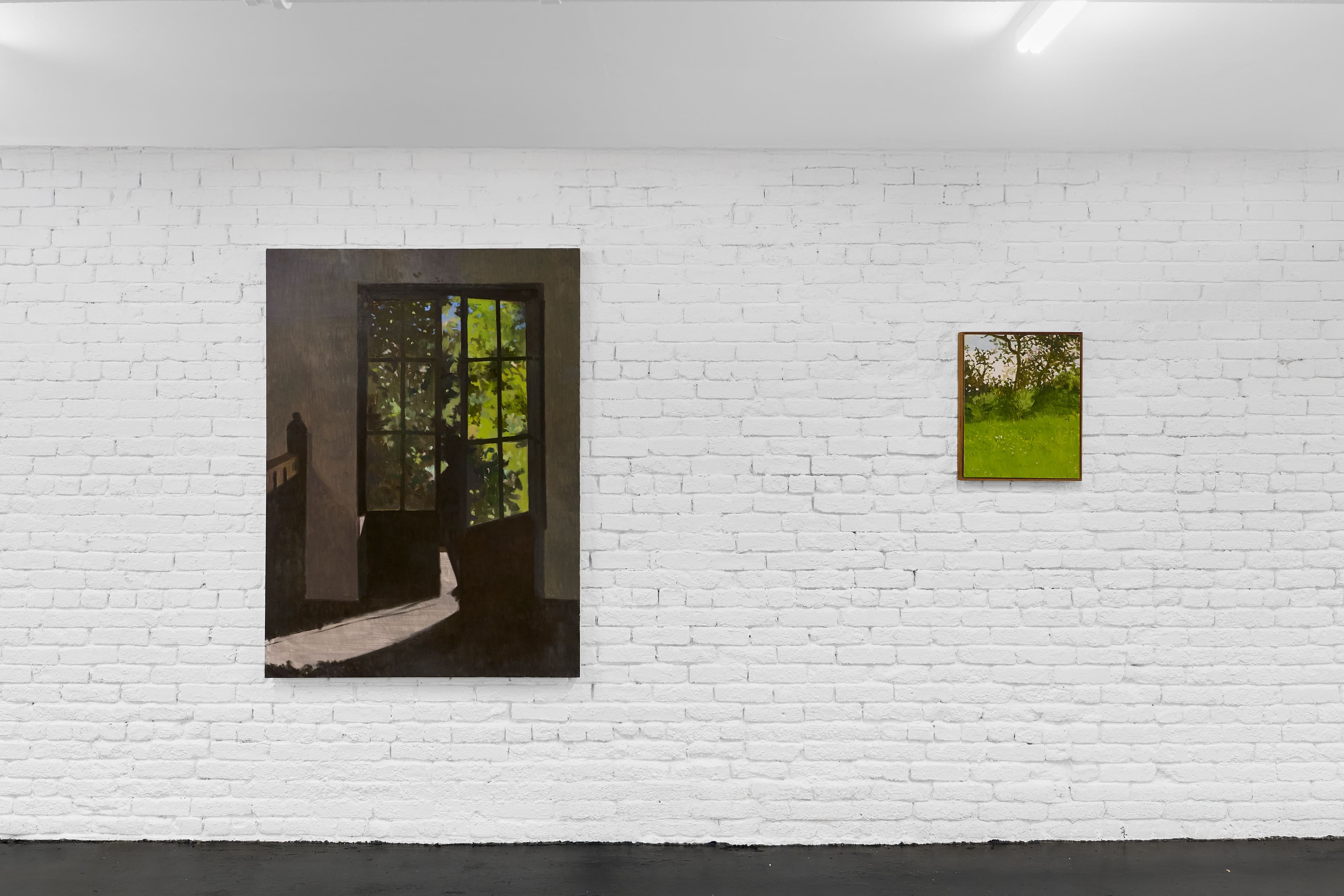 Installation image depicting works by Alejandro Sintura