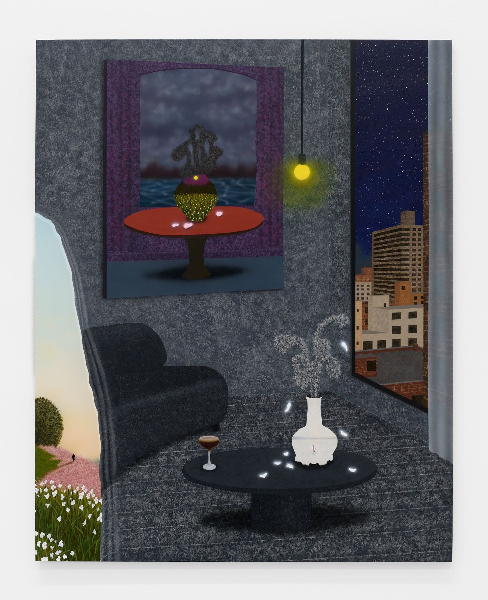 Still Life with Vase, Espresso Martini and Painting